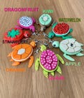 Turtle Fidget Clickers | Fruit Series Keychains and Sensory Toys | Stress Relief for ADHD and Anxiety | 3D Printed Collectibles | Fidget Fun