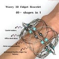 Bangle Fidget Bracelet 3D Mandala/EDC Pocket Fidget Toy/Flexible logical Orb Toy/Magic Meditation loop/Jewelry/Table decor/Pen holder
