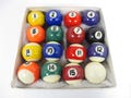 Vintage Set of 16 Miniature Pool Billiard Balls - 16 Small Pool Balls
