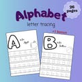 Alphabet Tracing Pages for Kids - 26 Educational Letter Practice Sheets +1 bonus