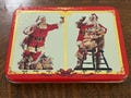 Coca-Cola 1994 Limited Edition, Two Decks of Coca-Cola Santa Playing Cards in a Collectible Tin