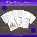 DND Character Journal, 2024 Players Guide, digital printable, Custom DND Character Sheet, A4, US Letter, Management Template