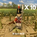 10 X Custom British NCO building block figure