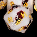 Dnd Rose Double layer Resin Dice D20 Handmade Polyhedral D+D Dungeons and Dragons Pathfinder Role Playing Game D and D Sharp Edge Dice Set