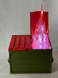 Dumpster Fire, Novelty Desktop Decoration, Fairy Lights, Movable Lids