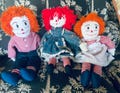New Vintage Raggedy Ann and Andy Dolls 22” Pair plus 1. Handmade.