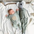 Handmade Koala Plush Toy - Personalized Linen Baby Gift - Soft Neutral Baby Toy for Nursery Decor - Large Cuddly Stuffed Animal - Baby Show