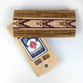 ZEBRAWOOD PURPLEHEART 2pTravel Cribbage Board Card Peg Storage Heirloom Quality Handmade Wooden Images Montana family game woodsy western