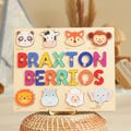 Personalized Toys for Baby, Toddlers Name Puzzle, Wooden Name Puzzle, Custom Baby Shower Gift, Christmas Gift for Baby Boy and Girl