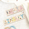 Wooden Toys Name puzzle For Kids, Baby Name Puzzle, Montessori Toys For Toddlers, 1st Birthday Gift, Christmas Gift for kid, Educational Toy