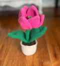 Crochet Tulip flower in pot