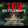 169 Battlemap Pack, Witch Huts and Cabins for Dungeon Master, Fantasy Map
