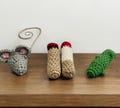 Assorted Crochet Catnip Toys. Cigar, Cigarette, Mouse, Pickle. Handmade Cat Toys. Gag Gift. Cat lovers.