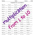 Multiplication Worksheets 10 Printable , Fill in the Blanks - Single Digit Multiplication (Numbers 1 – 10), Maths Drills, Answers Included