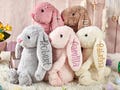 Embroidered Bunny Rabbit,Personalised Bunny Rabbit Toy,Custom Monogrammed Bunny Rabbit,Bunny Soft Plush Toy,Flower Girl Gift,Christmas Gift