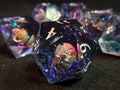 Galaxy Dice, Planet Dice, Astronomy,DnD Dice Set,Space themed dice,Resin Dice Set,A gift for DnD Player, RPG Dice Set