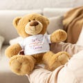 Adorable Premium Teddy Bear Customizable "¿Quieres Ser Mi Madrina?" T-Shirt Propuesta de Bautizo Godparents proposal First Communion Gift