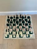 Vintage Chess Set With Case! Two Sets Marble And Weighted Plastics