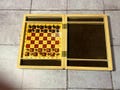 Soviet pocket wooden Chess Set 80s vintage. Great gift for mens and collectors. From Queen's gambit film beautiful road chess set