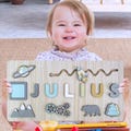Montessori Toddler Toys,Personalized Busy Board Puzzles for Learning and Play,Birthday Gift for Kids,Educational Name Puzzle,Nursery Decor