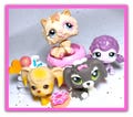 Authentic Littlest Pet Shop LPS #26 1523 1627 2304 Spaniel Lhasa Apso Dog Lot