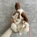 Knitted realistic toys holland lop and mouse Knitted rabbit Knitted bunny Bunny Rabbit Mouse Knitted animals Realistic bunny end mouse toys