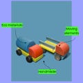 A set of wooden toys. a gift for Father's Day, a wooden truck made of eco materials. a fool for a child