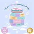 Digital Winter Wonderland Growth Mindset Poster, Positive Affirmation Printable Wall Art, Classroom Theme, Kids Room, Best Sellers Design