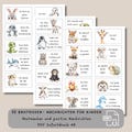 30 lunchbox messages, affirmation children, motivation lunchbox, printable encouragement cards German, mindfulness snack box school PDF