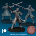 Seifer Human Gunslinger Sci-Fi Miniature Wargames Tabletop RPG Pathfinder Miniature Painting | ES