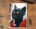 Mtg/Lorcana Card  Sleeves: Big black cat Top Quality Sleeves, Suitable for all tcgs High Quality Gloss
