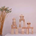 Wooden Constructor Building Block Set 24 pcs Montessori Educational Montessori Educational Toy for Toddlers Building Blocks Baby Gift