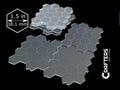 9 PCS 1.5 inch grid dry-erase hexagon modular transparent acrylic RPG board 1
