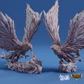 Crystal Flamehawk - 3D Printed Elemental Phoenix Miniature for Tabletop RPGs and D&D