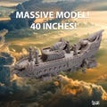 Teslite Class Cruiser – Large 3D Printed Airship with Playable Interior and Exterior, Dungeons & Dragons Terrain Setpiece, Tabletop RPG
