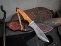Hand Forged Farrier's Rasp Kukri Style Knife