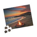 Beach Fire Sunrise Sunset Jigsaw Puzzle (110, 252, 520, 1014-piece) - Relaxing Ocean Scene, Perfect Gift for Puzzle Enthusiasts, Home