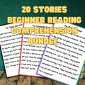 20 Stories Beginner Reading Comprehension Worksheets, Fun Texts with Questions & Answers – Perfect for Teachers, Students, and Self-Learners