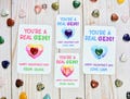 Gem Valentines, Toy Valentines, School Valentines, Stone Heart Valentines, Valentines for Kids, Kids Class Valentines, Rock Valentines