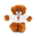 Cute Heart Graphic Stuffed Animal - Valentine's Gift, Adorable Teddy Bear, Plush Friend for Kids, Love Themed Decor, Unique Gift Idea