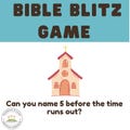 Bible Blitz Game | Name 5 Christian Trivia Game | Fun Bible Quiz for Kids & Adults | Bible Activities | Family Bible Game