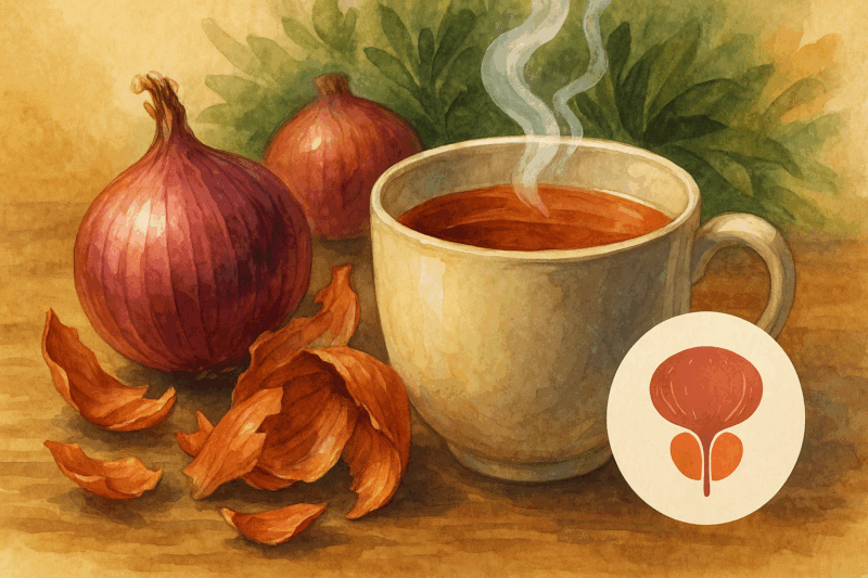 Cebolla y Cáscara: El Té que Limpia la Vejiga y Desinflama la Próstata